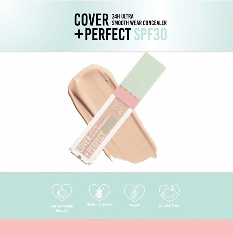 كونسيلر باستل بيرفكت كوفر درجة light rose  مع حماية من أشعة الشمس Cover perfect conclear SPF 30