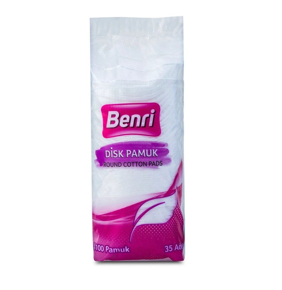مناديل دائرية لإزالة المكياج Benri round cotton pads
