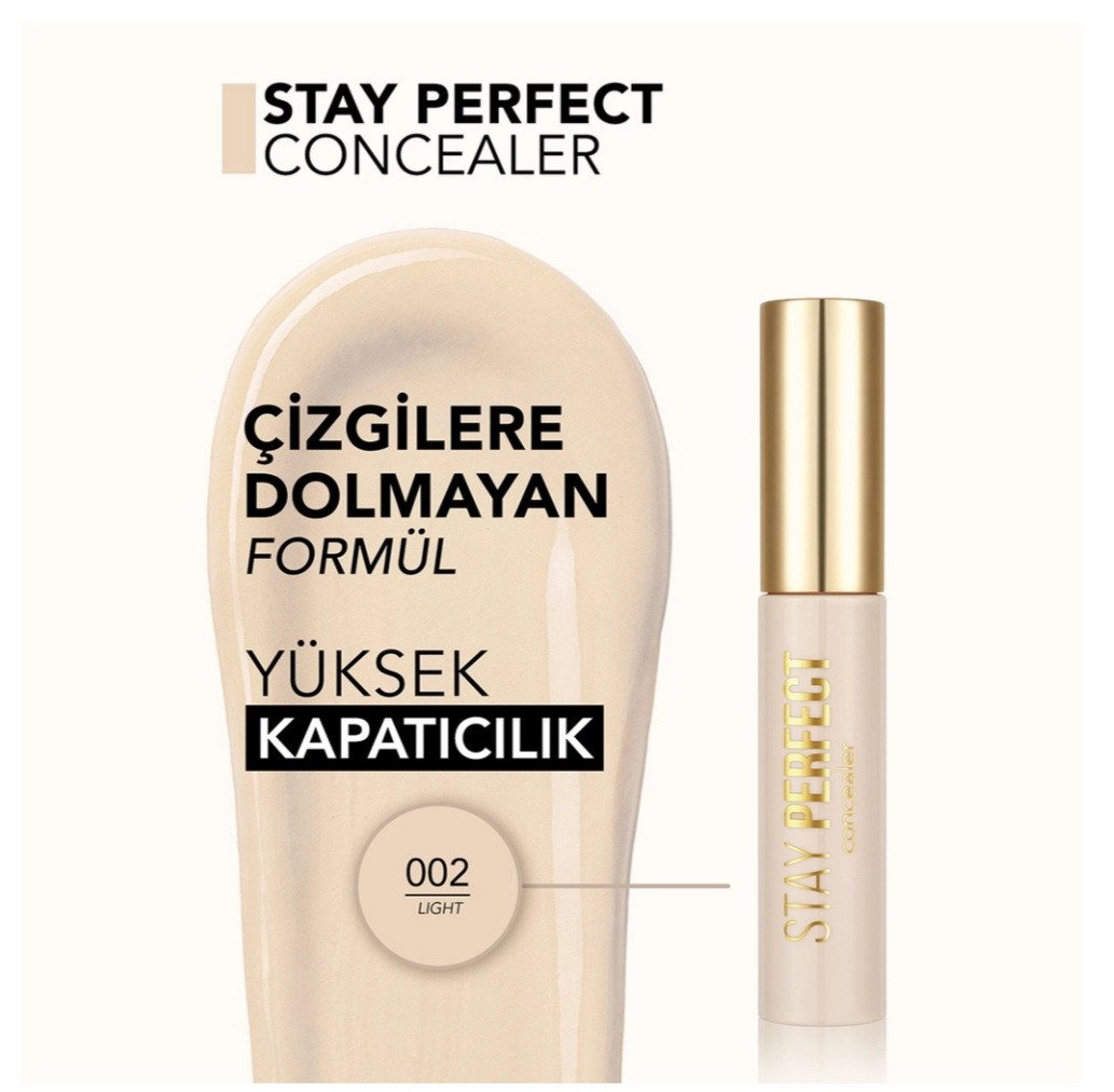 Flormar Stay Perfect Concealer 002 Light | كونسيلر ثابت بتغطية مثالية