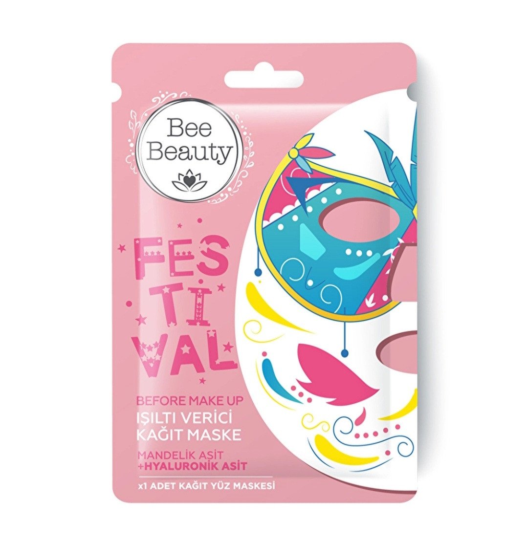 ماسك فيستفال تبريد للوجه بحمض الماندليك من بى بيوتى Face mask festival mandelic acid before make up